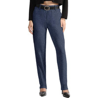 Blissclub Work-To-Wine Twill Straight Pants -Regular Below 5'4, Twill Pattern, Cotton Pants, Breathable And Stretchy