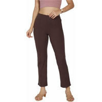 Blissclub Women's Straight Pants_Barkha Brown Tall-Above 5.5"