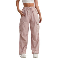Litzo Cotton Cargo Pants For Women || Womens Cargo Pant (L-52-M) Pink