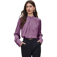 Litzo Top For Women Regular Fit Latest Stylish Office Wear Western Top (T-L-01-S) Purple