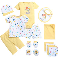 Bumzee White & Yellow Baby Girls Baby Gift Set Pack Of 13 Age - 0-3 Months (Peb9547-Wht.Ylw)