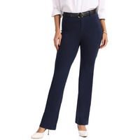 Blissclub Am:Pm Air Flare Trousers Cotton For Women Above 5'5 Ft Tall | Bootcut Trousers And Formal Pants For Women Office Wear | Tailored Fit