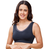 Enamor Women's Nylon Wire Free Casual Full-Coverage Bra (F137_Lisbon Blue_Xl)