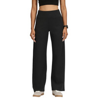 Blissclub Womens Ribsupreme Wide Pants, High-Rise Waistband, Back Pockets, Wide Silhouette, Luxurious Feel,Regular Variant Below 5'4