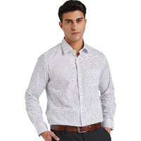 Diverse Men's Printed Regular Fit Formal Shirt (Dvf01F2L01-263_Square Polka White 39)