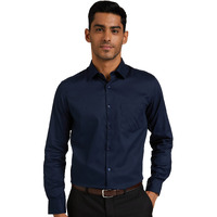 Diverse Men's Twill Solid Regular Fit Formal Shirt (Dvf01F2L01-126_Navy 39)