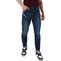 Campus Sutra Men's Regular Fit Denim Jeans (Scss23Jn_Shdfpk_M_Pln_Bu_Navy Blue_34)