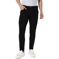 Campus Sutra Men's Regular Fit Denim Jeans (Scss23Jn_Dncufzp_M_Pln_Bl_Black_34)