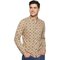 Diverse Men's Printed Regular Casual Shirt (Dcmcf11Rc10L03-293A_Beige L)