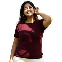 Blissclub Pointelle At-Ease Cottonknit Top | 100% Cotton Top| Breathable | Ventilation Panels | Short Sleeves