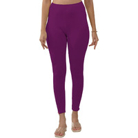 Lyra Women Solid Premium Cotton Ankle Length Leggings | Mid-Waist | Fashionwear