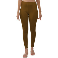 Lyra Women Solid Premium Cotton Ankle Length Leggings | Mid-Waist | Fashionwear