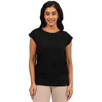 Move All Day Cap Sleeve Top, Cap Sleeve Detailing, Ribbed Hemline, 100% Cotton, Chic Workwear