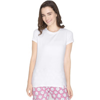 Lux Lyra Women's Plain Regular T-Shirt (Lyra_Rts_401_Wh_S_1Pc_White S)
