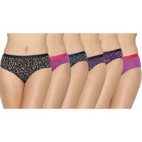 Lyra Women Bikini Cotton Panty Pack Of 6 Assorted