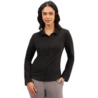 Blissclub Cotton Pro Classic Shirt, Cotton-Like Comfort, Sweat-Free Confidence, Flattering Fit, Chic Workwear, Buttoned Front