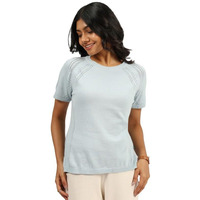 Blissclub Women's Regular Fit T-Shirt (Bc_Ateasepointella_Bellabluec_Xl_Bella Blue Carolina