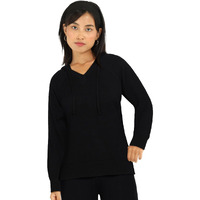 Blissclub At-Ease Cottonknit Hoodie | 100% Cotton Hoodie | Adjustable Hood | Relaxed Fit