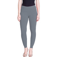 Lyra Women Solid Premium Cotton Ankle Length Leggings | Mid-Waist | Fashionwear