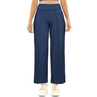Blissclub Ultimate Wide Leg Pants For Women, Stretchable Trousers For Women Formal Wear With High Waist And 2 Pockets