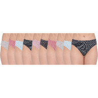 Lyra Women's Cotton Panty Pack Of 10 Assorted