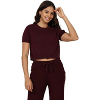 Blissclub Womens Move All Day Cottonknit Crop Top