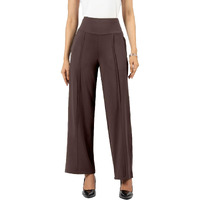 Blissclub Women's Relaxed Pants (Bc_Ultimatewidelegtall_Brown_S_Barkha Tall