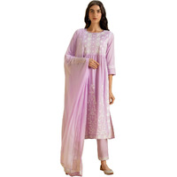 Kaari Rayon 7525 Women's Kurtas & Kurtis (Kaaaw24Wskd-70018_Lavender Bagh_4Xl)