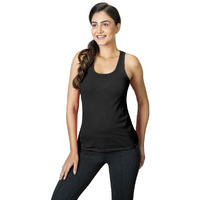 Lyra Women's Stretchable Premium Cotton Racerback Tank Top (Pack Of 2)