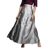 Libas Silk Blend Classic Skirts Grey