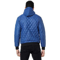 Campus Sutra Men's Black Solid Quilted Puffer Regular Fit Bomber Jacket For Winter Wear | Hooded Collar | Full Sleeve | Zipper | Casual Jacket For Man | Western Stylish Jacket For Men