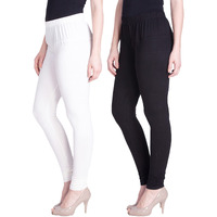 Lyra Cotton Premium Churidar Leggings For Women (Pack Of 2)