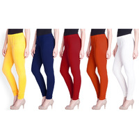 Lyra Women Solid Premium Cotton Churidar Leggings | Mid-Waist | Fashionwear