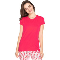 Lyra Women Solid Round Neck Tshirt