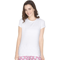 Lyra Women Solid Round Neck Tshirt