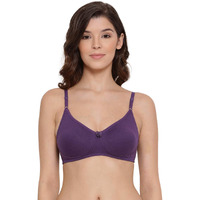 Lyra Women's Cotton Non Padded Wire Free Seamless Bra Violet