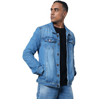 High Star Cotton Men's Full Length Jacket (Hsjkt115_D_S_Blue_S)