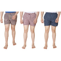 Lux Venus Combed Cotton Cheked Assorted Boxer Shorts For Men