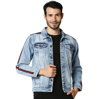 High Star Cotton Clothing Men's Full-Length Jacket (Hsjkt1186_Blue_S)