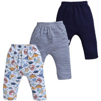 Bumzee Baby Boys Cotton Diaper Pants/Leggings/Pyjamas Navy & White - 6-9 Months (Peb10425D-Nbl)