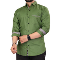 Cb-Colebrook Cotton Men's Solid Relaxed Fit Casual Shirt (C-1030_Forest Green, Medium