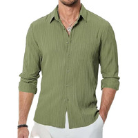 Cb-Colebrook Linen Shirt For Men | Mens Casual Shirt | Men Stylish Shirt | Men Dress Shirt | Men's Regular Fit | Men Formal Shirt | Men's Solid Slim Fit (In, Alpha, S, Regular, Army Green)