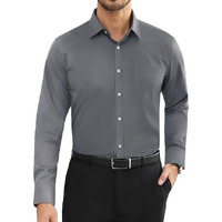 Cb-Colebrook Men's Cotton Casual Classic Design Button Up Shirt With Chest Pocket, Male Clothes For Spring And Fall Business Occasion (In, Alpha, M, Regular, Grey)