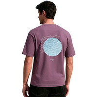 Nobero Men's Graphic Print Oversized Fit T-Shirt (1M-Twrt-C1092_Grape Nectar