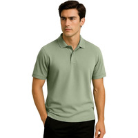 Nobero Men's Solid Regular Fit Polo Shirt (1M-Twpo-R0002-Bl_Highland Green