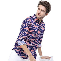 Ketch Men's Slim Fit Shirt (Khsh000988_Blue M)