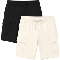 Nobero Men's Bermuda Shorts (1M-Bwsh-R0082_Arctic Wolf/Black