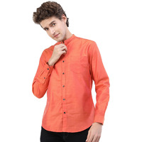 Ketch Men's Slim Fit Shirt (Khsh001010_Orange M)