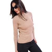 Ketch Acrylic Womens Full Sleeve Slim Fit Sweater Khsw000010 Nude M