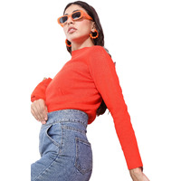 Ketch Acrylic Womens Full Sleeve Slim Fit Sweater Khsw000027 Red L